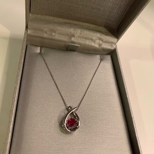Never worn garnet ‘Unstoppable Love’ necklace